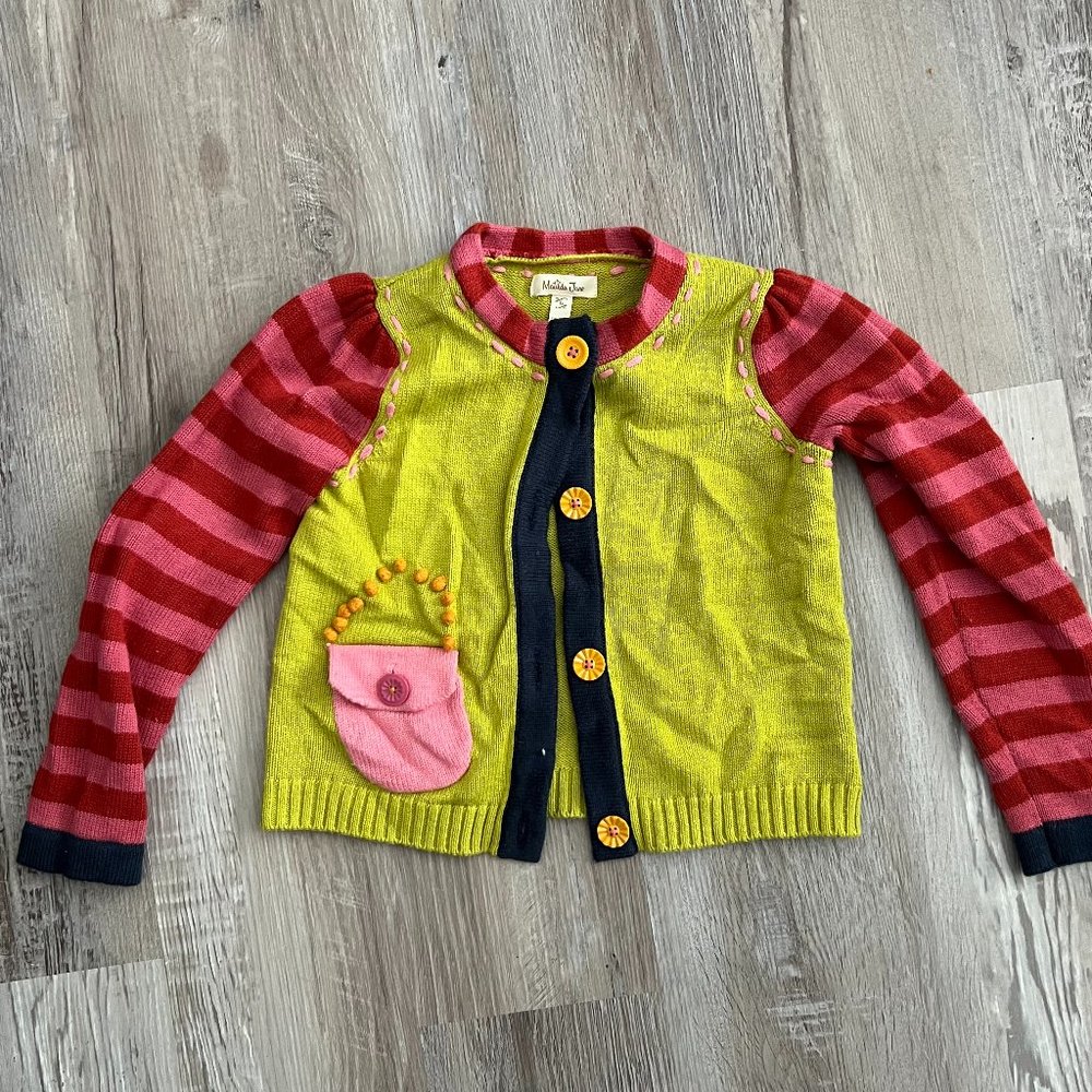 Matilda Jane Purse Striped Sweater Size 6 EUC